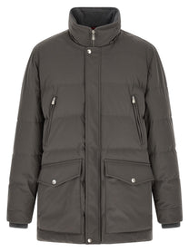 Brunello Cucinelli Quilted Parka Grey