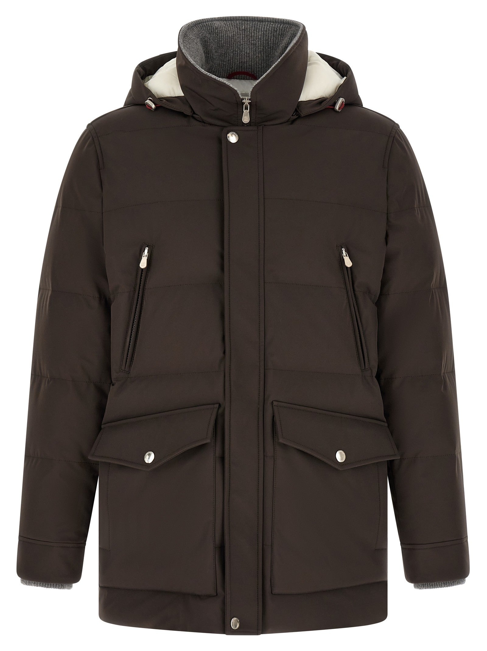 Brunello Cucinelli Quilted Parka Brown