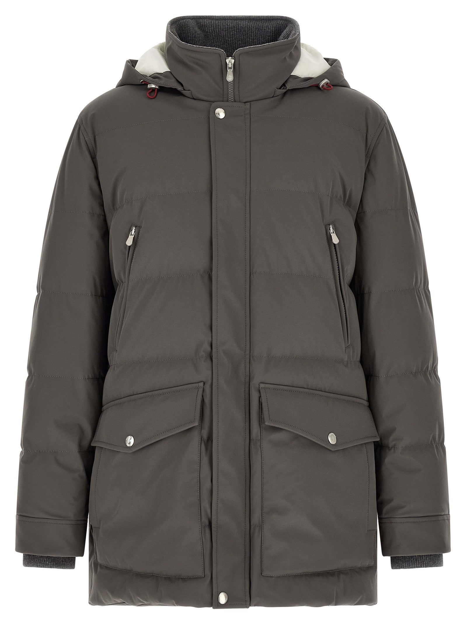 Brunello Cucinelli Quilted Parka Grey
