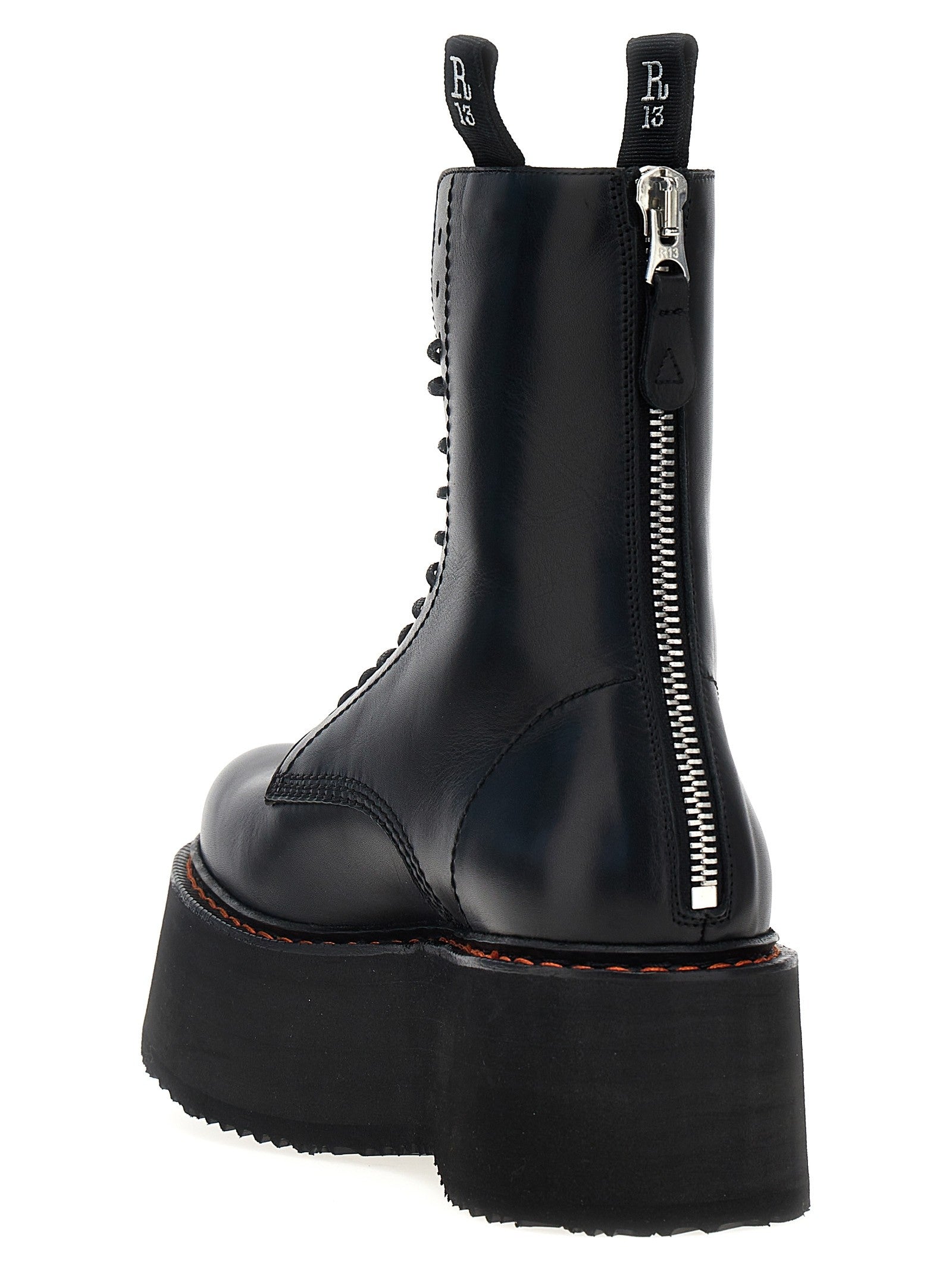 R13 Stack Boots Black