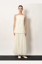 R2W Women's Aristo Pleated Skirt White, view 2