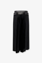 R2W Women's Nayla Pleated Wool Trousers Skirt Black, view 4