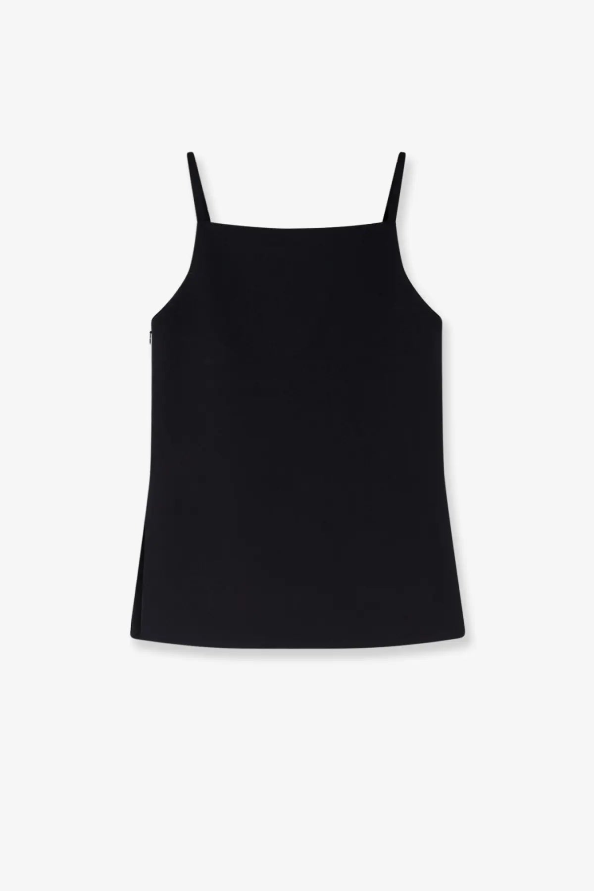 R2W women’s tinta square neck black sleeveless top with thin straps made from soft fabric for casual wear