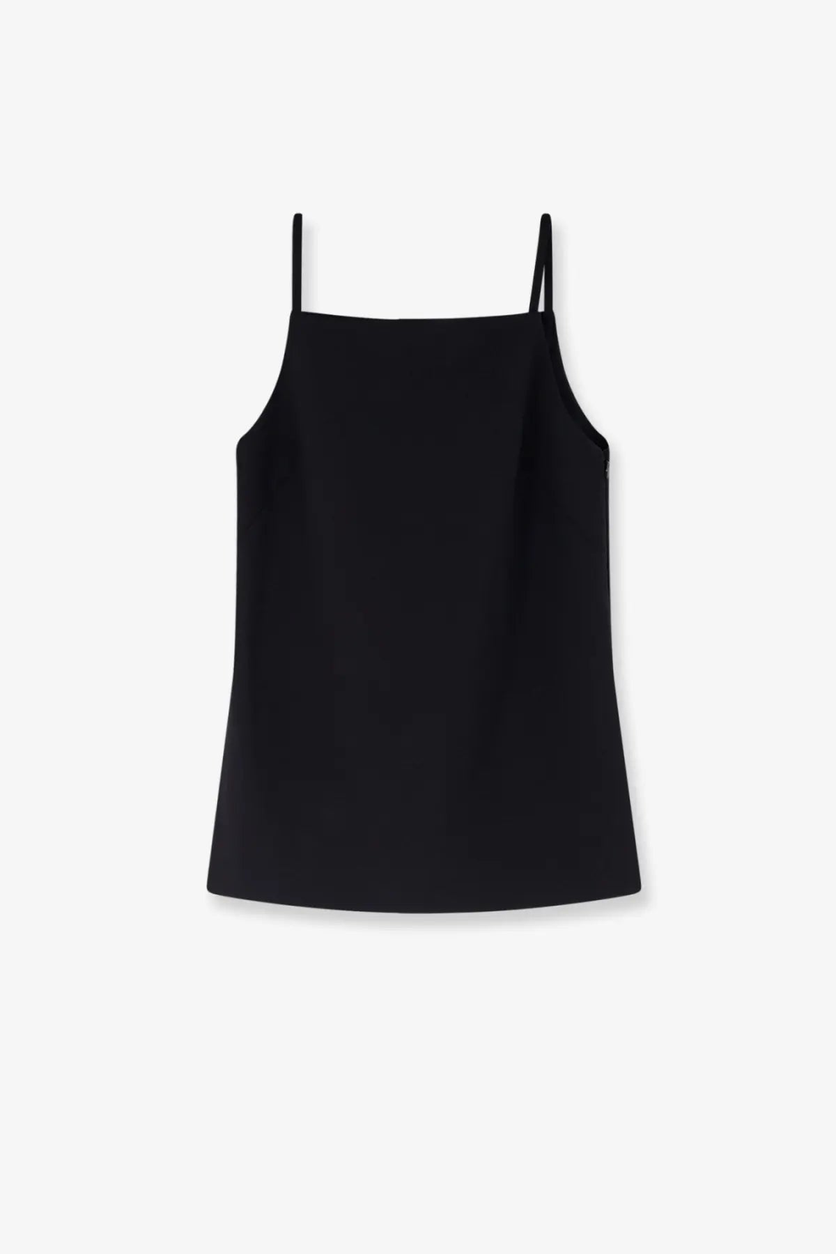R2W women’s tinta square neck top black smooth minimalist black spaghetti strap camisole for casual wear