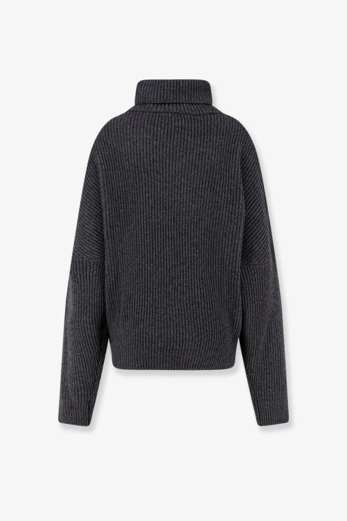 R2W Women's Wool and Cashmere Turtleneck Grey, view 4