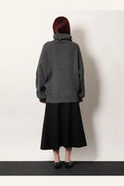 R2W Women's Wool and Cashmere Turtleneck Grey, view 3