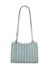 Rabanne women’s light blue metallic chain-link shoulder bag with sleek modern design multicolor accessory