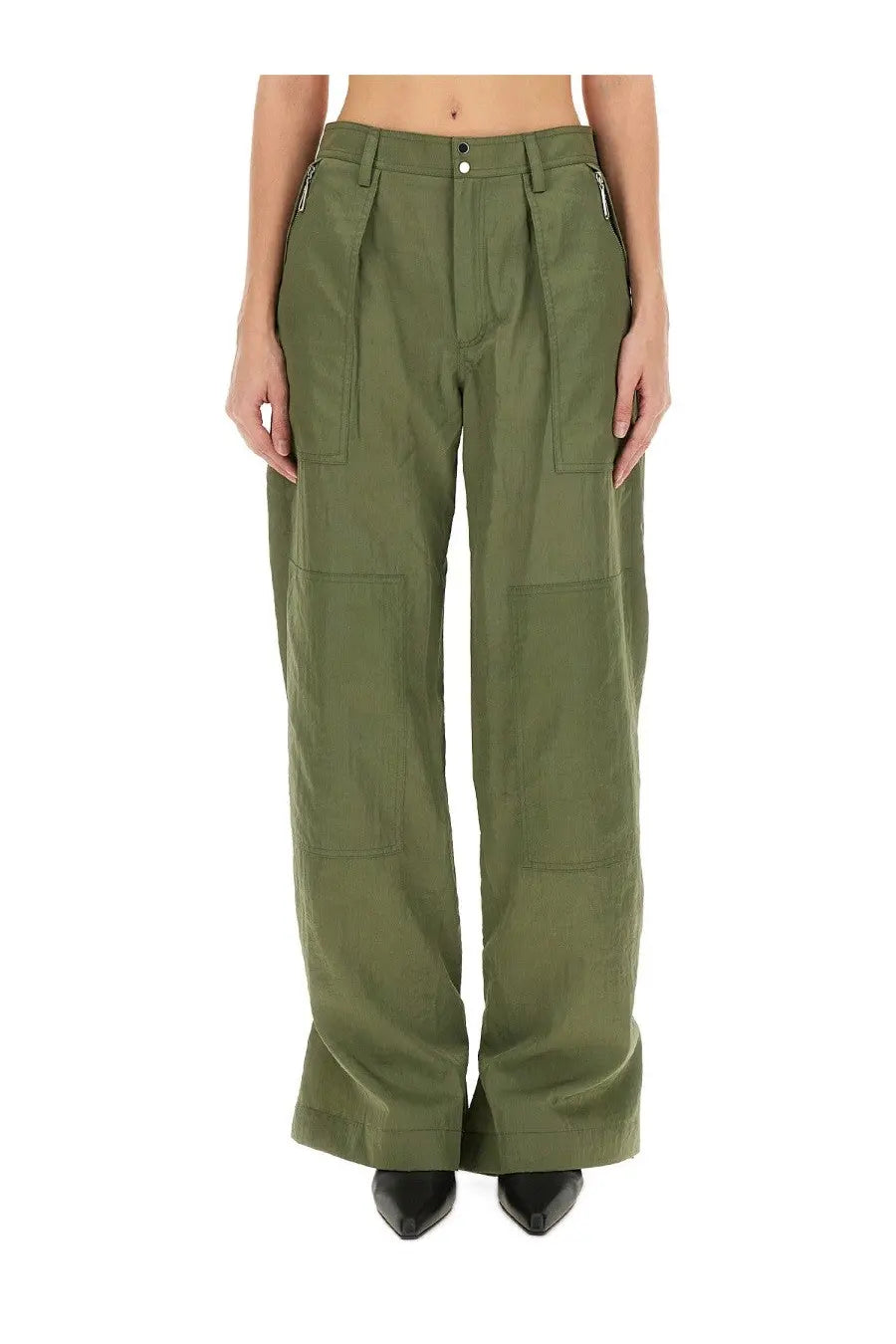 Rabanne Women's Cargo Pants Green