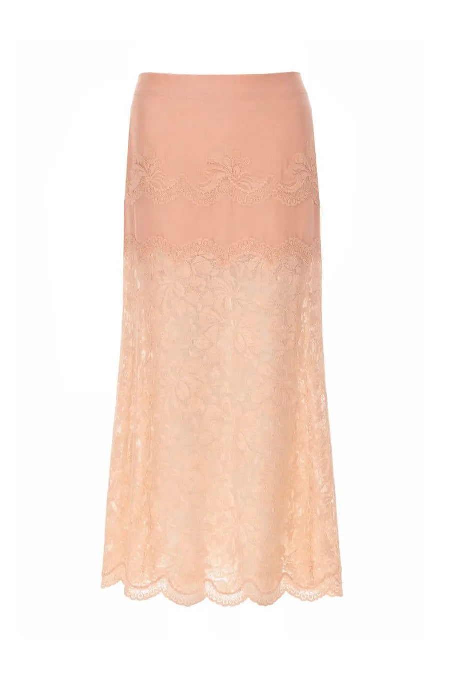 Rabanne Women's Lace Midi Skirt Blue