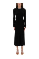 Rabanne Women's Long Wool Dress Black