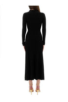 Rabanne Women's Long Wool Dress Black, view 4