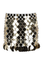 Rabanne Women's Sequinned Mini Skirt Gold