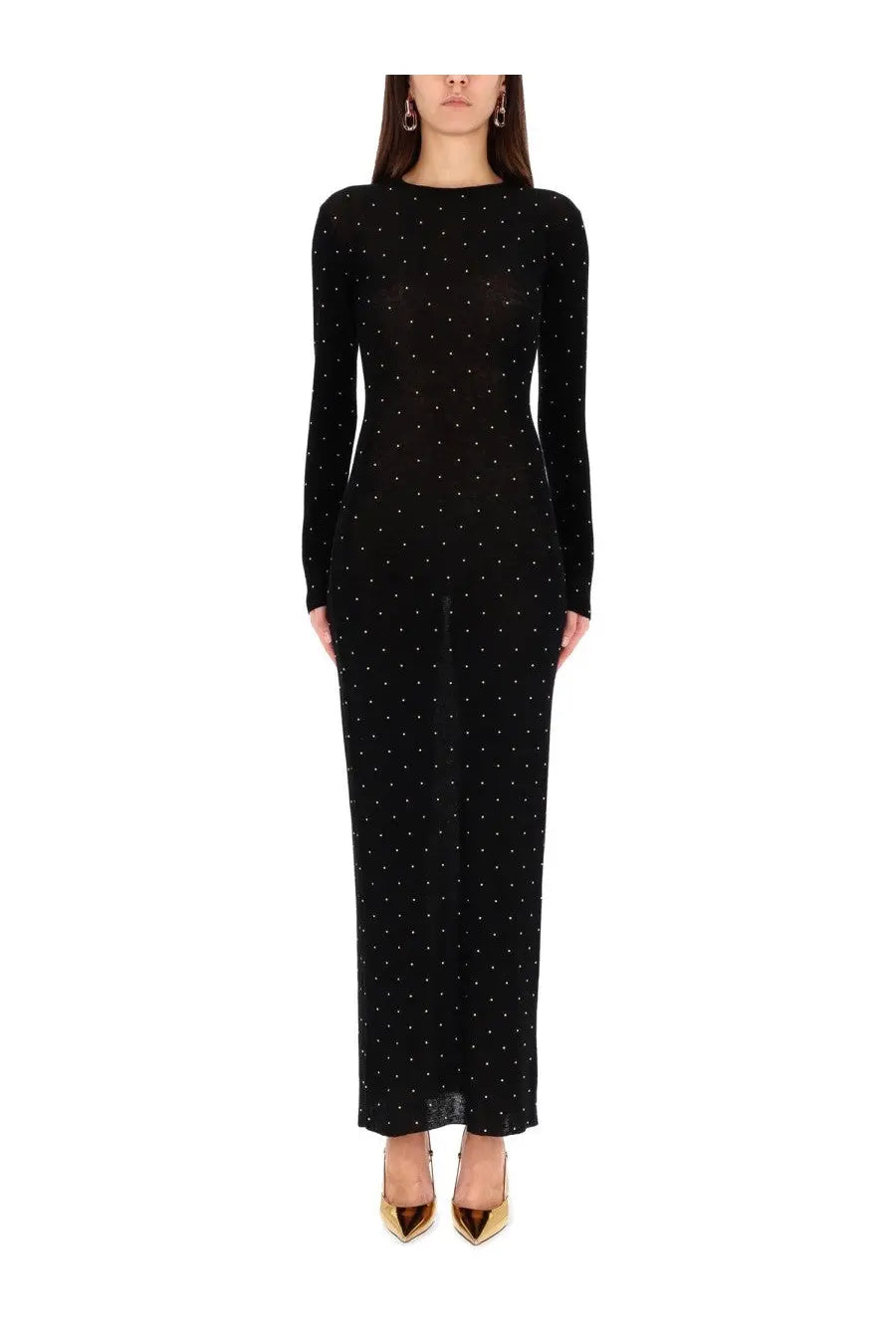 Rabanne Women's Second Skin Effect Long Dress Black