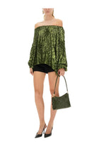 Rabanne Women's Sequin Blouse Green, view 2