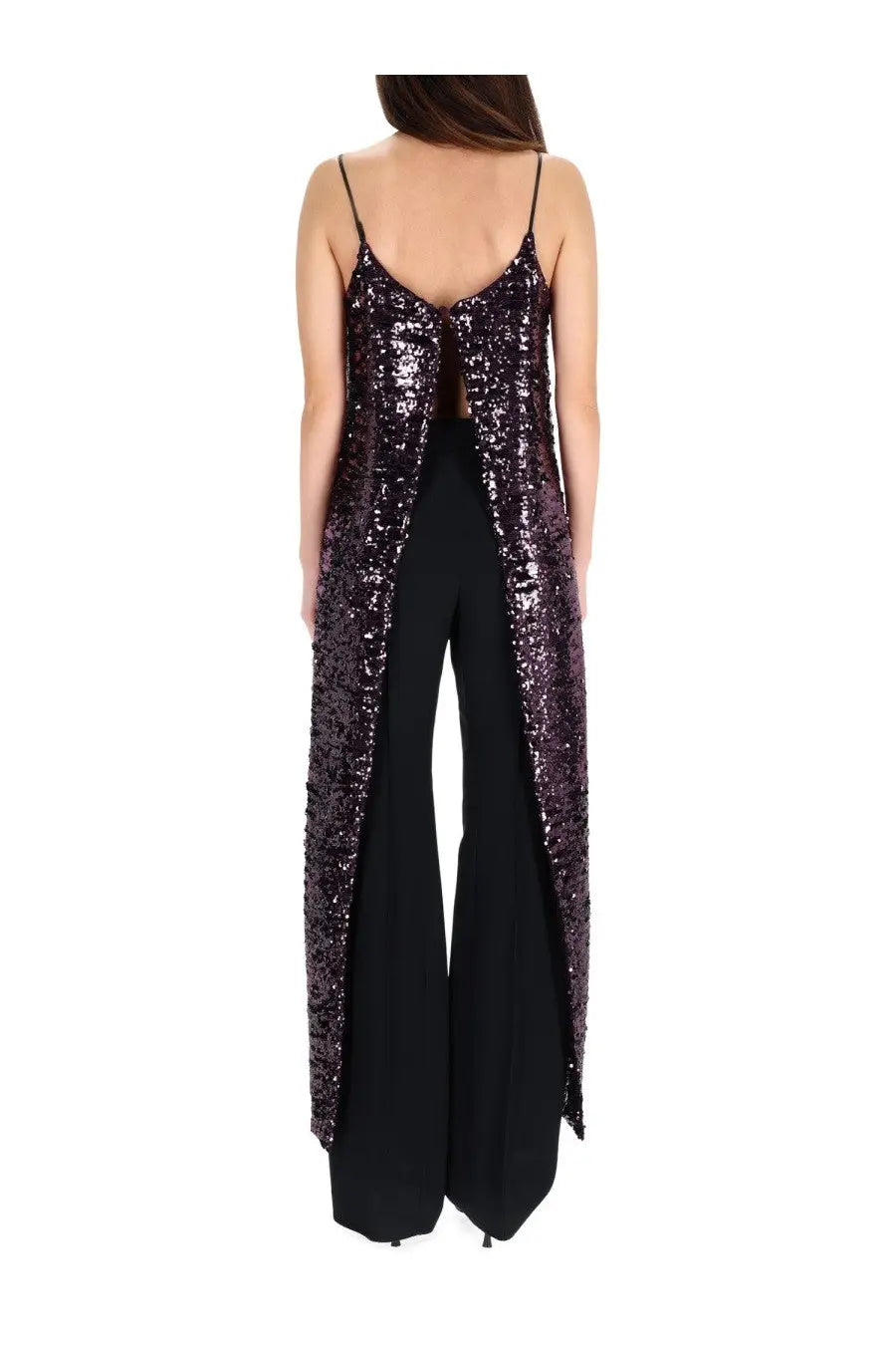 Rabanne Women's Sequined Top Purple, view 3