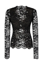 Rabanne Women's Top in Pizzo Black, view 2