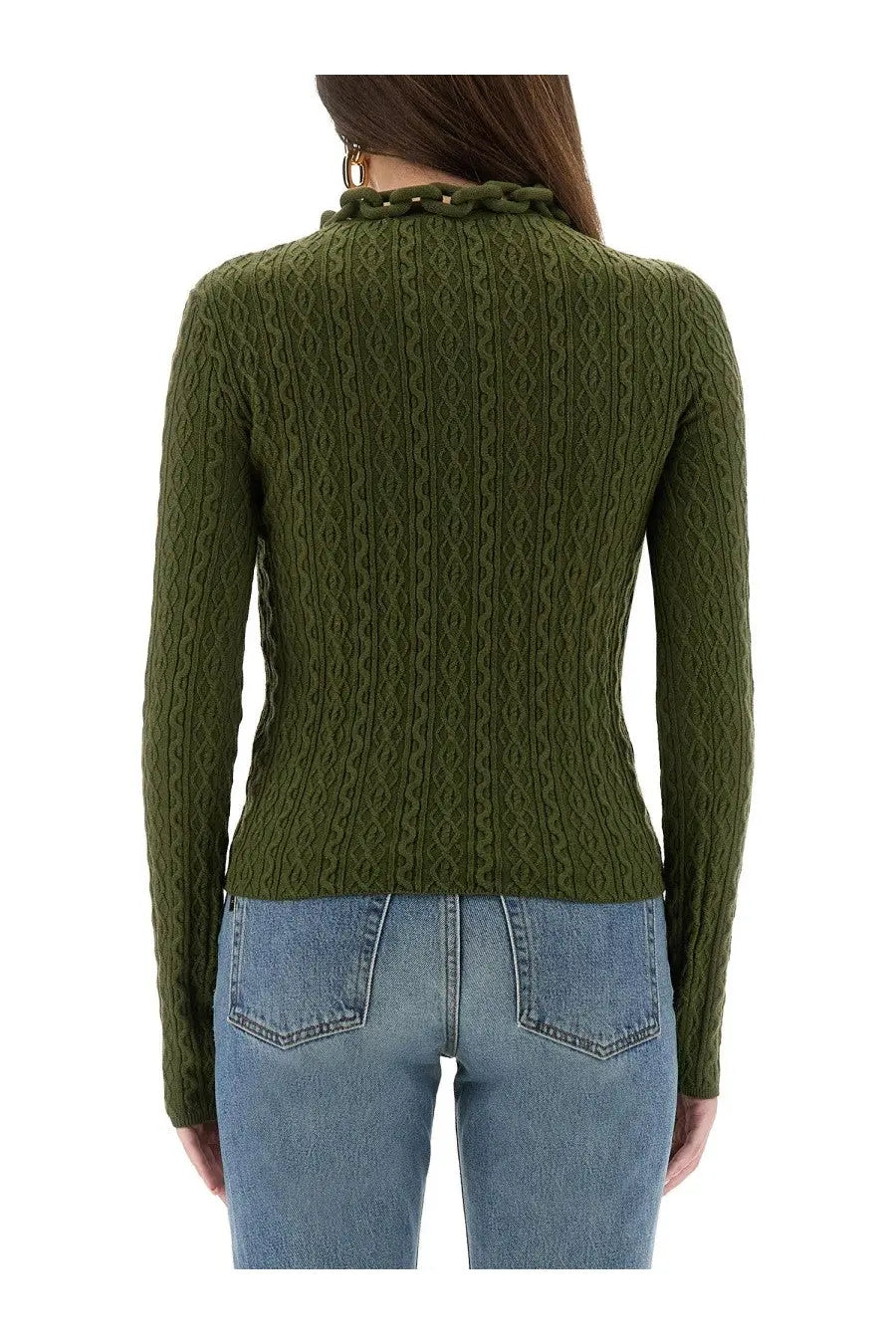 Rabanne Women's Wool Jersey Green, view 3