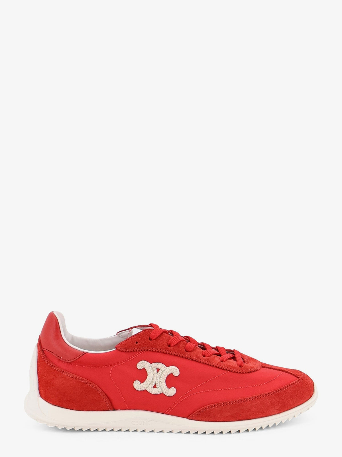 Celine Women's Race Sneakers in Nylon and Suede White