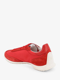 Celine Women's Race Sneakers in Nylon and Suede White