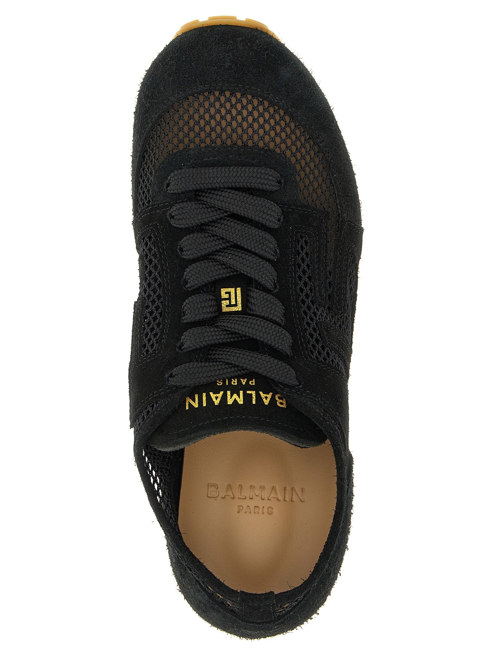 Balmain Racer Suede Sneakers Black