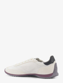 Celine Women's Racer Nylon and Suede Sneakers White