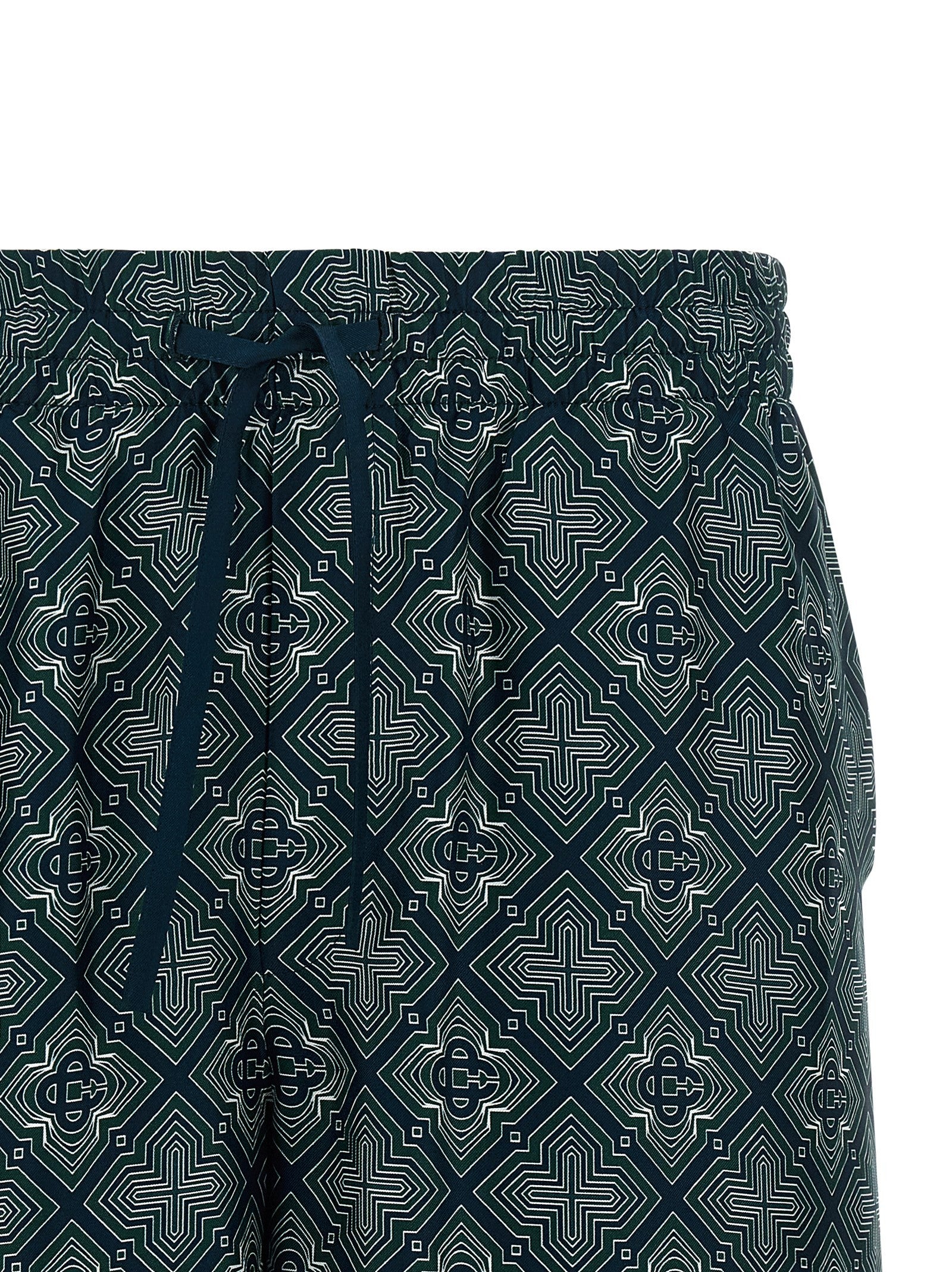 Casablanca Radiating Monogram Shorts Gold