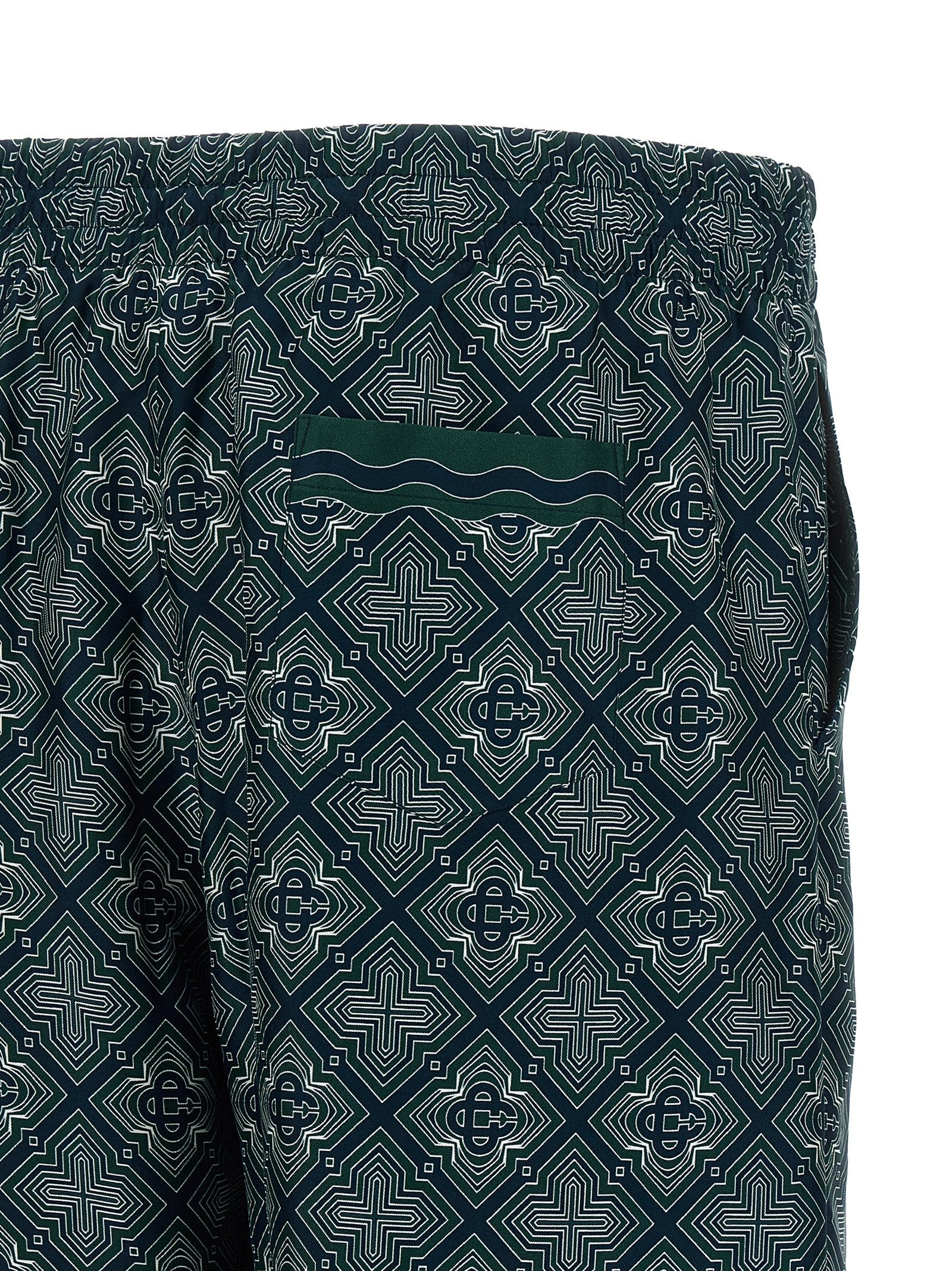 Casablanca Radiating Monogram Shorts Gold