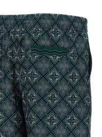 Casablanca Radiating Monogram Shorts Gold