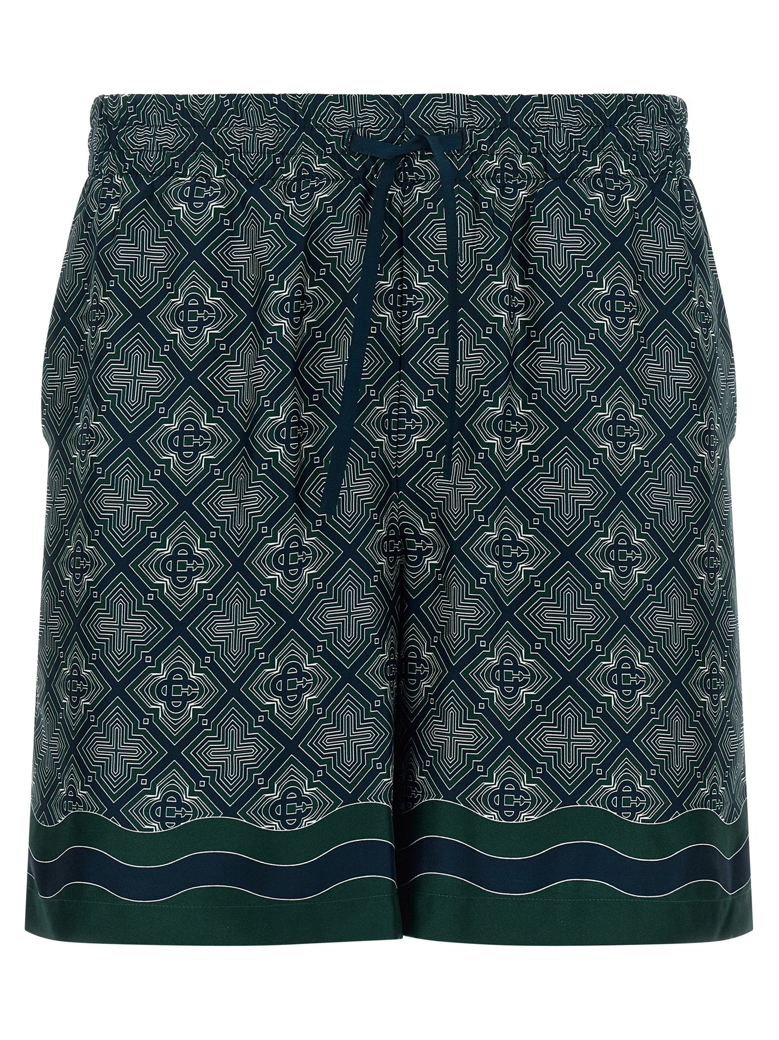 Casablanca Radiating Monogram Shorts Gold
