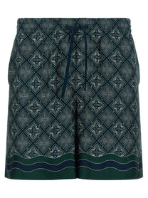 Casablanca Radiating Monogram Shorts Gold