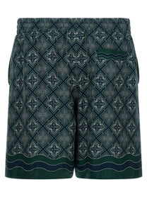 Casablanca Radiating Monogram Shorts Gold