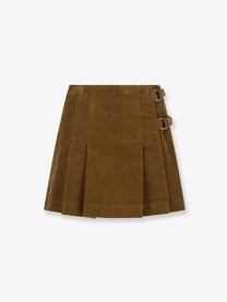 Golden Goose Women's Raelynn Corduroy Mini Skirt Brown