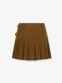 Golden Goose Women's Raelynn Corduroy Mini Skirt Brown