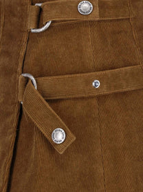 Golden Goose Women's Raelynn Corduroy Mini Skirt Brown