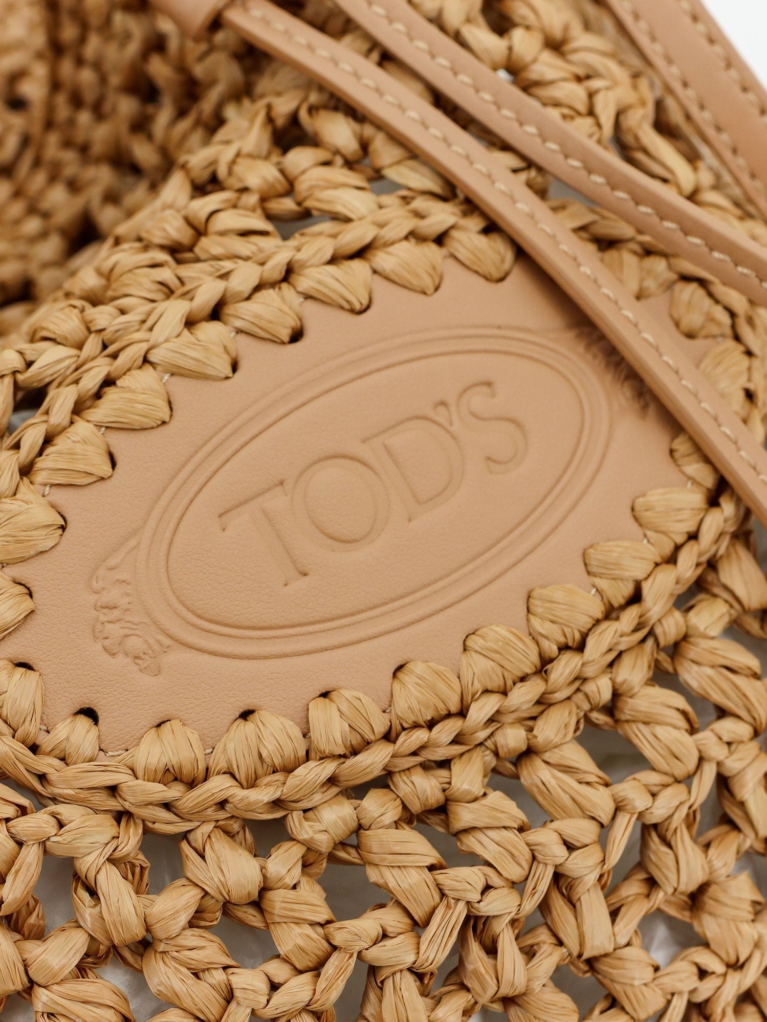 Tod's Women's Raffia Bucket Bag Beige