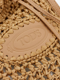 Tod's Women's Raffia Bucket Bag Beige