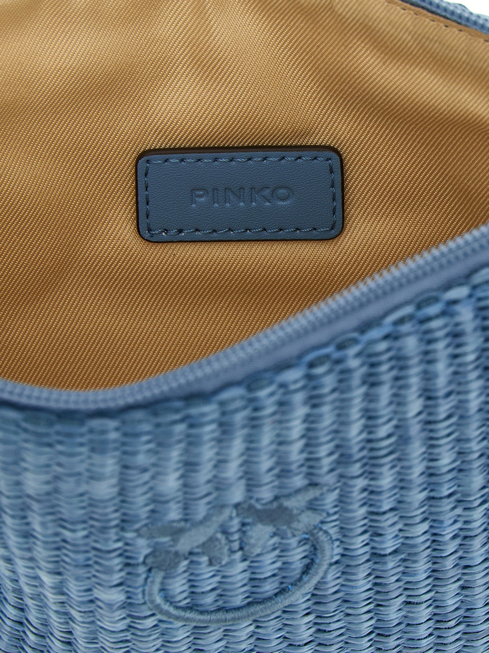 Pinko Raffia Clutch Blue