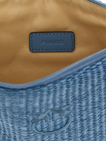 Pinko Raffia Clutch Blue