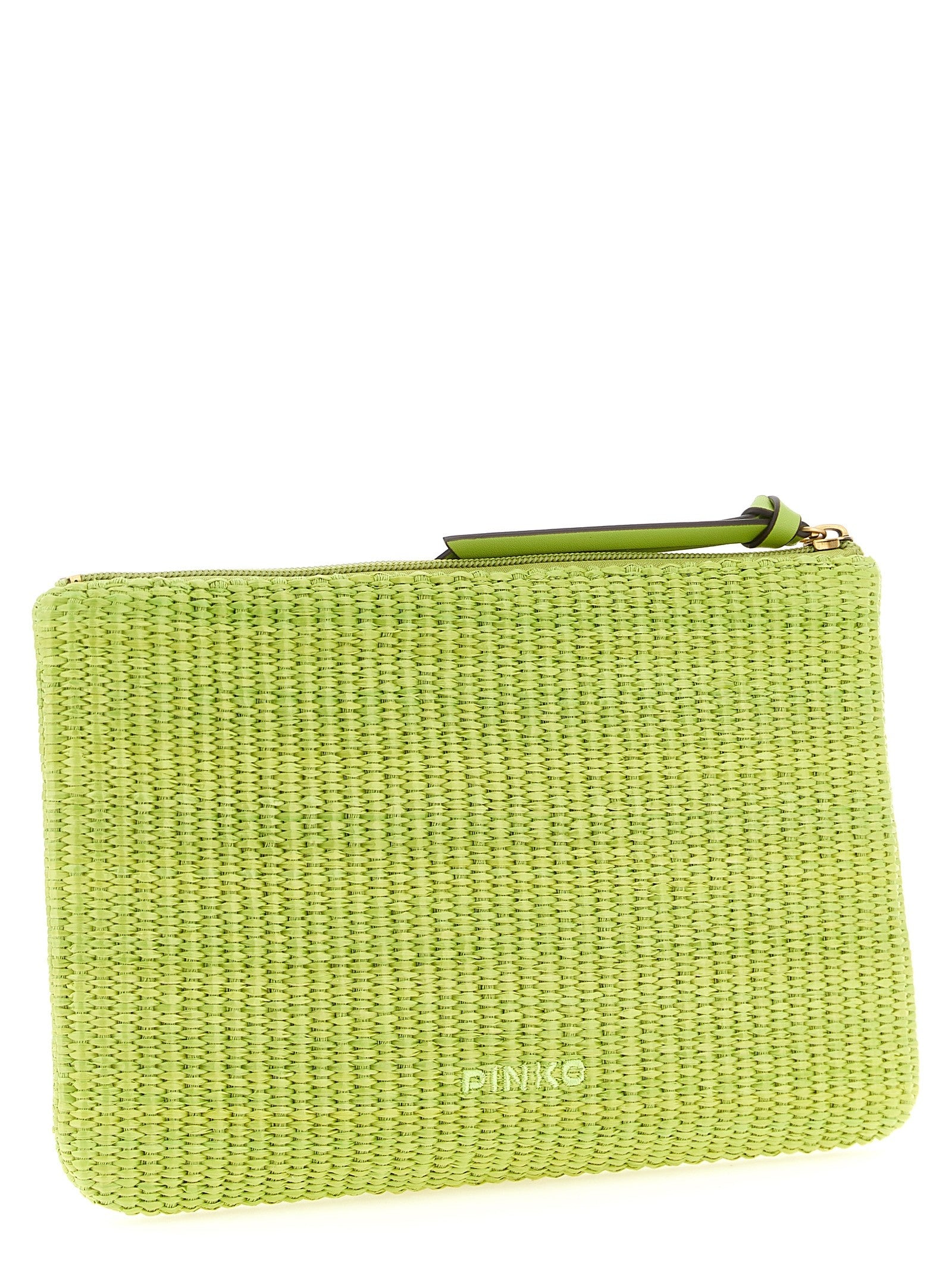 Pinko Raffia Clutch Green
