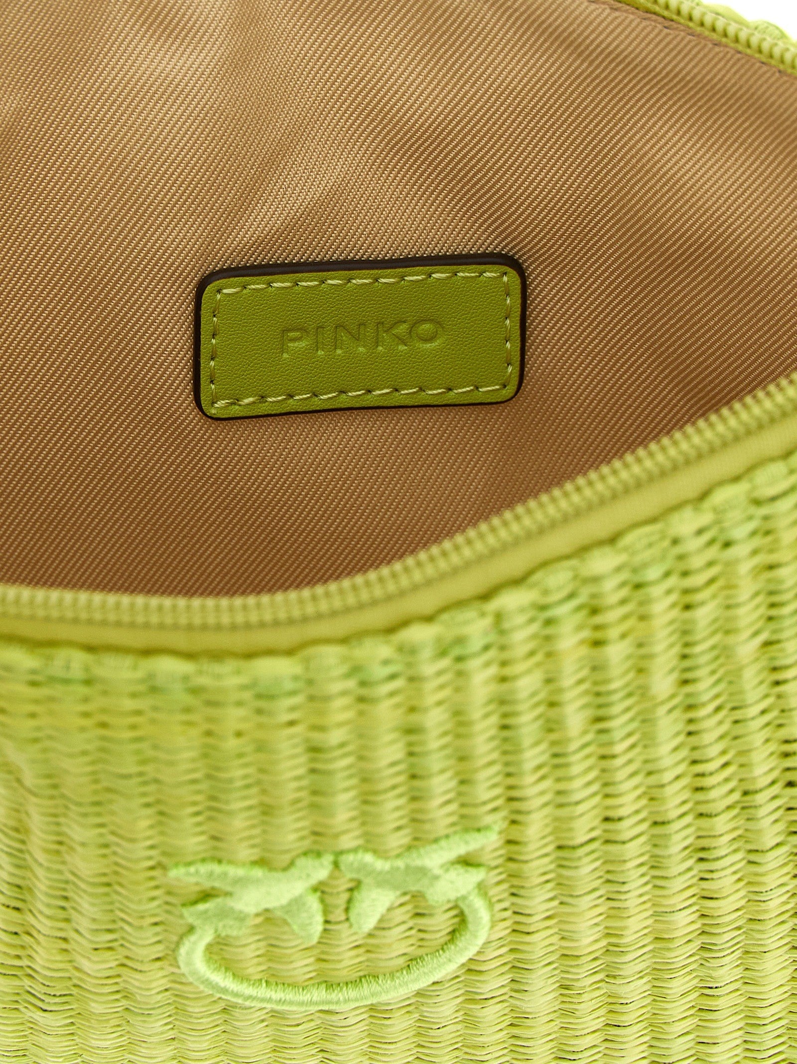 Pinko Raffia Clutch Green