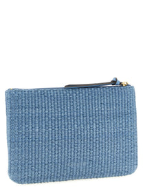 Pinko Raffia Clutch Blue