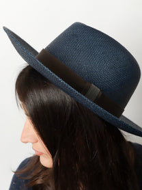 Brunello Cucinelli Women's Raffia Fedora Hat Black