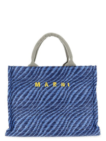 Marni Raffia Handbag Blue