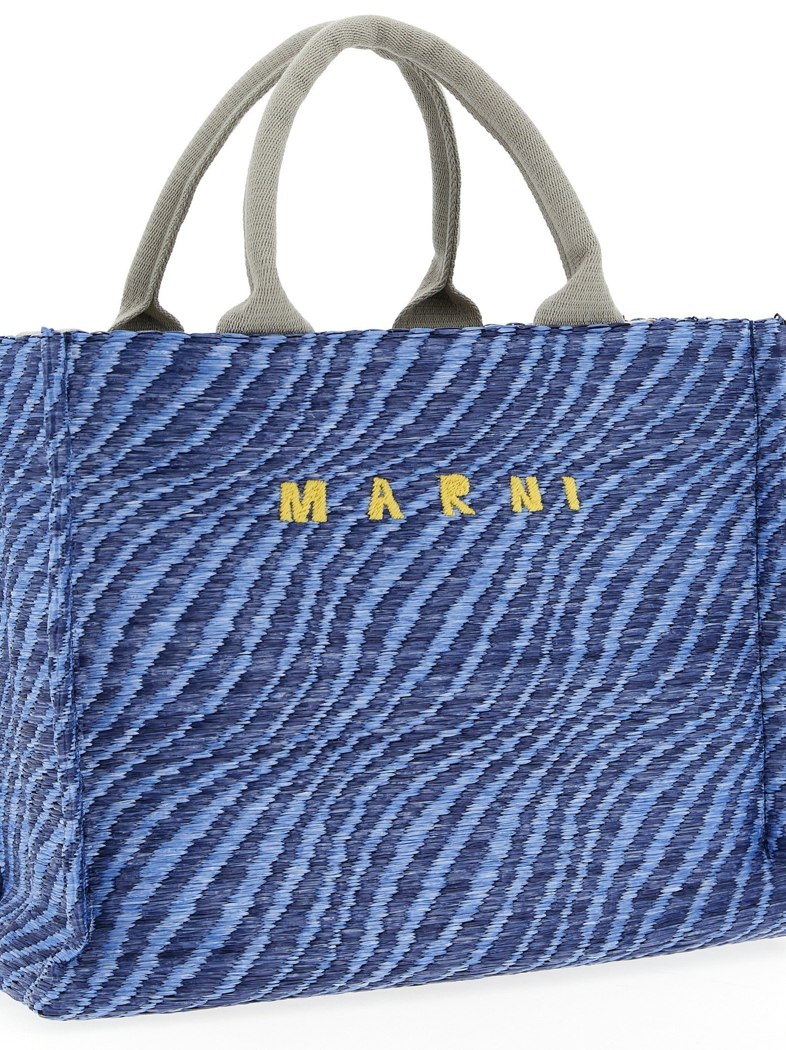 Marni Raffia Handbag Blue