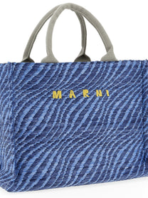 Marni Raffia Handbag Blue