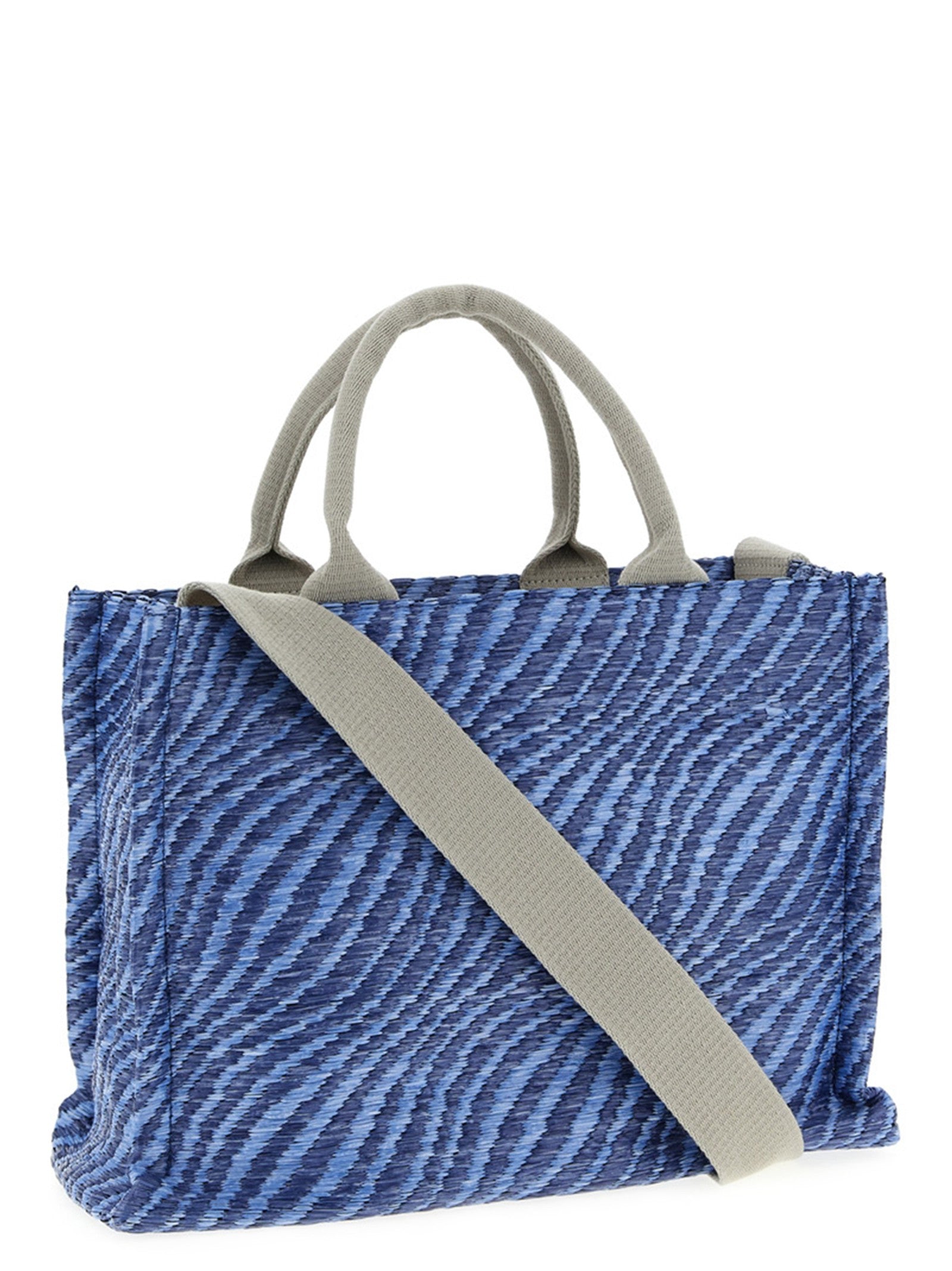 Marni Raffia Handbag Blue