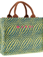 Marni Raffia Handbag Gold, view 3