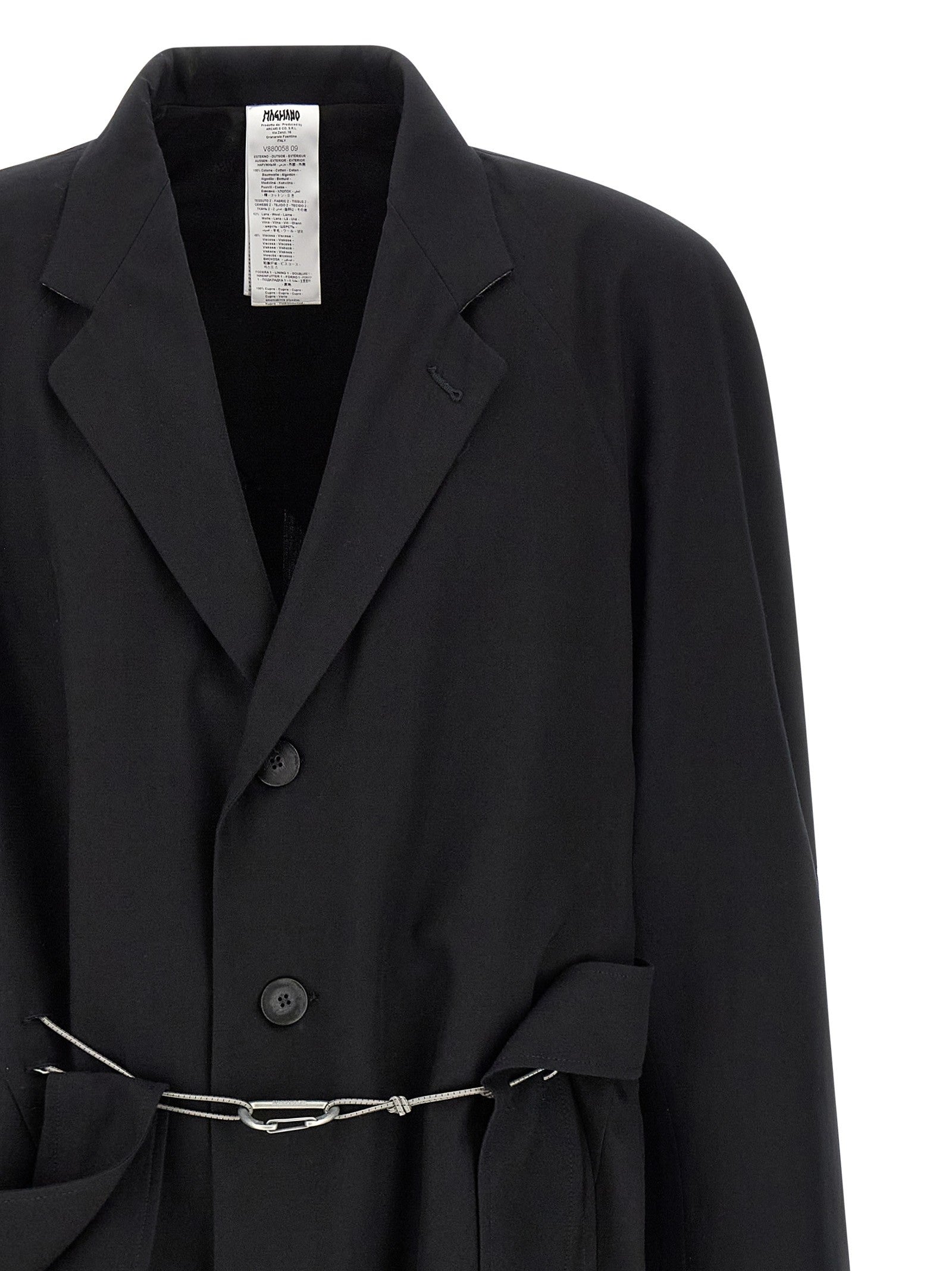 Magliano Raglan Chic Realease Trench Coat Black