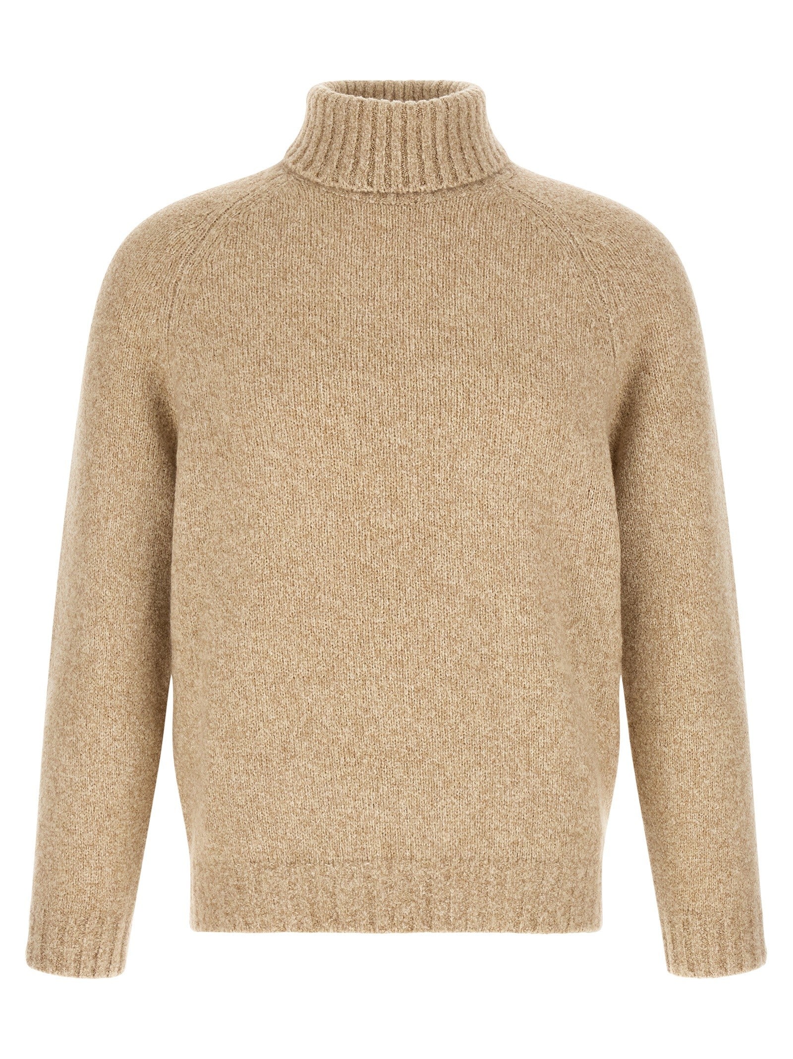 Brunello Cucinelli Raglan Sleeves Turtleneck Sweater Beige