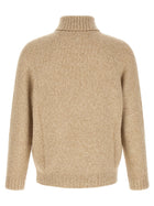 Brunello Cucinelli Men's Silk and Cashmere Blend Turtleneck Beige, view 2